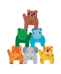 Djeco Trainimo Wooden Toy Train and Jungle Animals