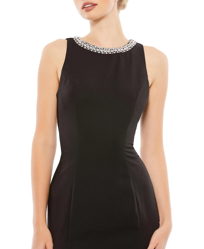 Women's Ieena Embellished Neck Trumpet Gown