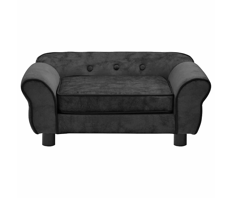 Dog Sofa Dark Gray 28.3"x17.7"x11.8" Plush