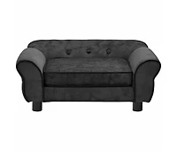 Dog Sofa Dark Gray 28.3"x17.7"x11.8" Plush