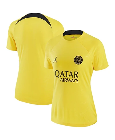 Women's Jordan Yellow Paris Saint-Germain 2023 Pre-Match Raglan Performance Jersey