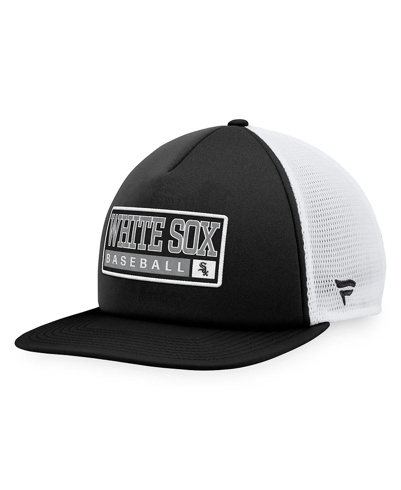 Men's Majestic Black, White Chicago White Sox Foam Trucker Snapback Hat