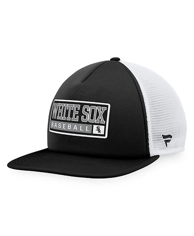 Men's Majestic Black, White Chicago White Sox Foam Trucker Snapback Hat