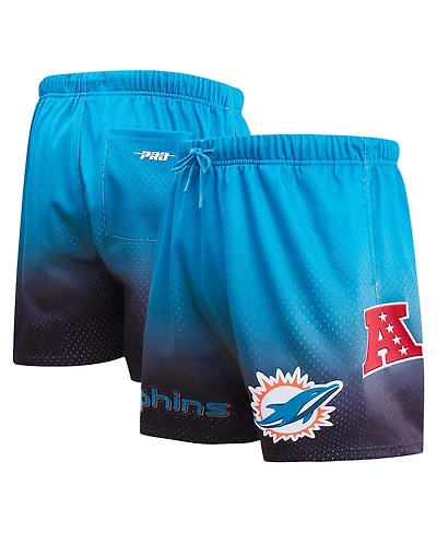 Men's Pro Standard Black, Aqua Miami Dolphins Ombre Mesh Shorts