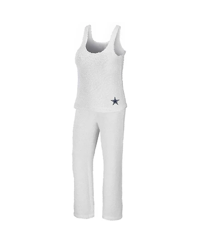 Women's Wear by Erin Andrews Cream Dallas Cowboys Cozy Scoop Neck Tank Top and Pants Sleep Set