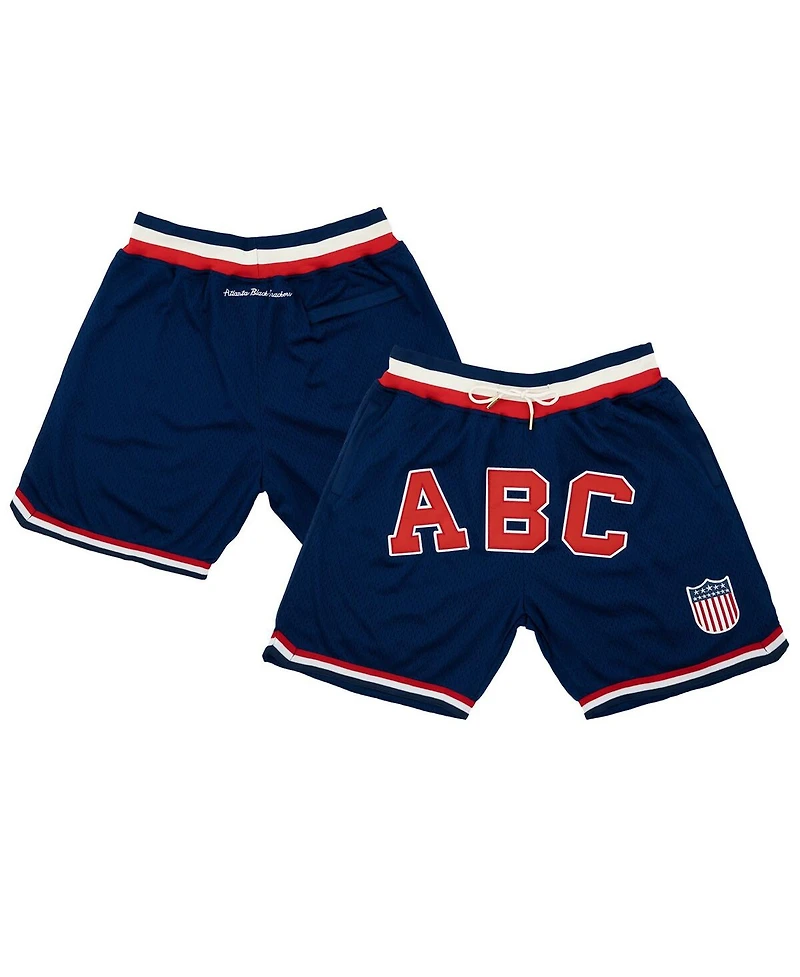 Men's Rings & Crwns Navy Atlanta Black Crackers Replica Mesh Shorts