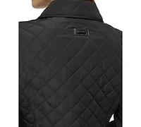 Calvin Klein Womens Collared Quilted Coat