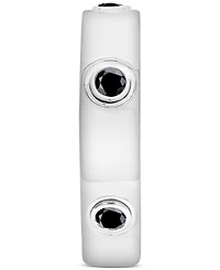 Onyx Bezel-Set Highly Polished Band in Sterling Silver
