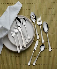 International Silver Fulton Satin 18.0 Stainless Steel 51 Piece Flatware Set, Service For 8