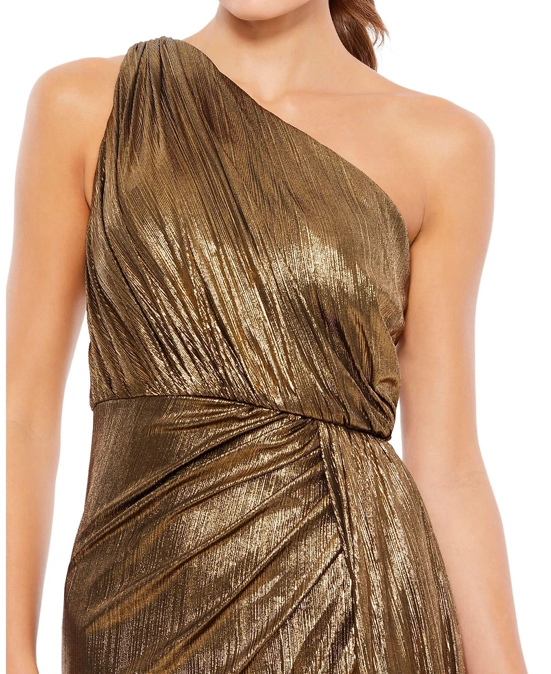Mac Duggal Women's One Shoulder Draped Gown
