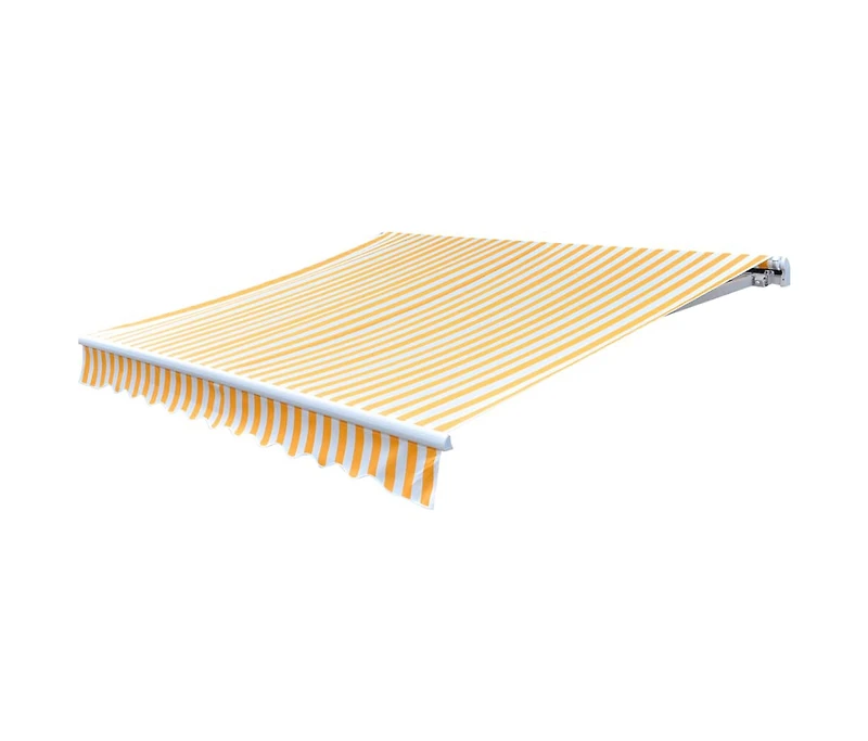 Awning Top Canvas Sunflower Yellow & White 9' 10"x8' 2" (Frame Not Included)