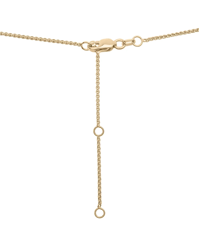 Dyed Jade Double Happiness Inlay Pendant Neckalce in 14k Gold-Plated Sterling Silver, 18" + 2" extender