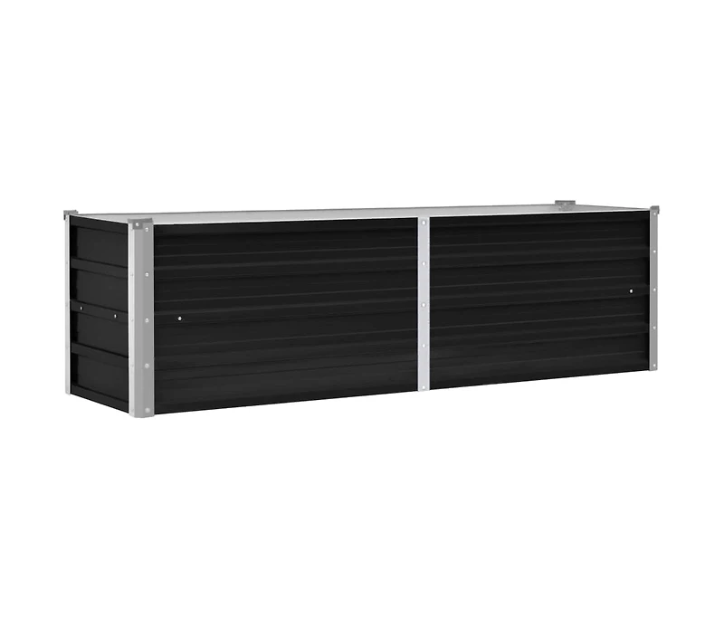 Garden Raised Bed Anthracite 63"x15.7"x17.7" Galvanized Steel