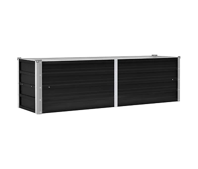 Garden Raised Bed Anthracite 63"x15.7"x17.7" Galvanized Steel