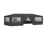 Professional Party Tent with Side Walls 13.1'x29.5' Anthracite 0.3 oz/ft²