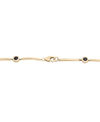 Onyx Bezel Bar Link Bracelet in 14k Plated Gold