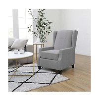 Mauro Contemporary Pushback Recliner With Accent Nail Trim-Wingback Manual