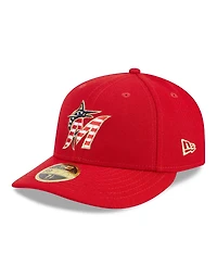 Men's New Era Red Miami Marlins 2023 Fourth of July Low Profile 59FIFTY Fitted Hat