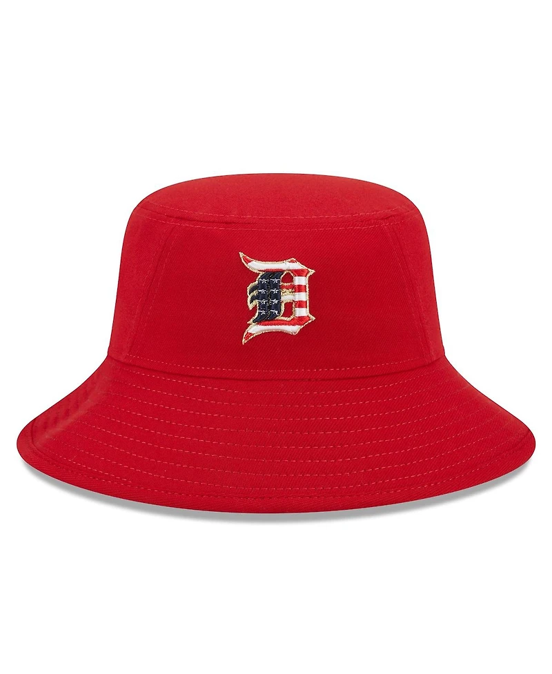 Men's New Era Red Detroit Tigers 2023 Fourth of July Bucket Hat