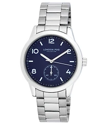 London Fog Women's Quartz Perth Silver-Tone Alloy Watch 42mm