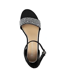 Juicy Couture Women's Nelly Rhinestone Two-Piece Platform Dress Sandals