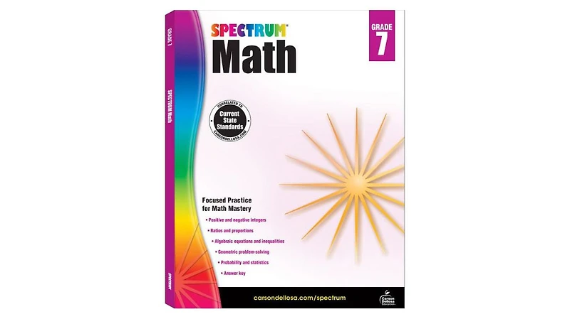 Spectrum Math Workbook, Grade 7 by Spectrum Compiler
