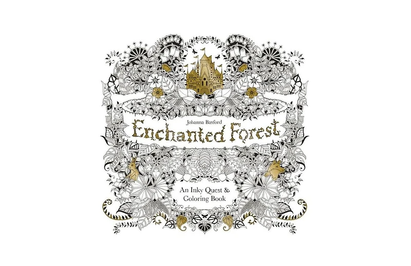 Enchanted Forest- An Inky Quest and Coloring book Activity Books, Mindfulness and Meditation, Illustrated Floral Prints by Johanna Basford Illustrator