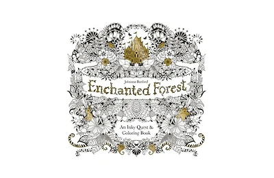Enchanted Forest- An Inky Quest and Coloring book Activity Books, Mindfulness and Meditation, Illustrated Floral Prints by Johanna Basford Illustrator