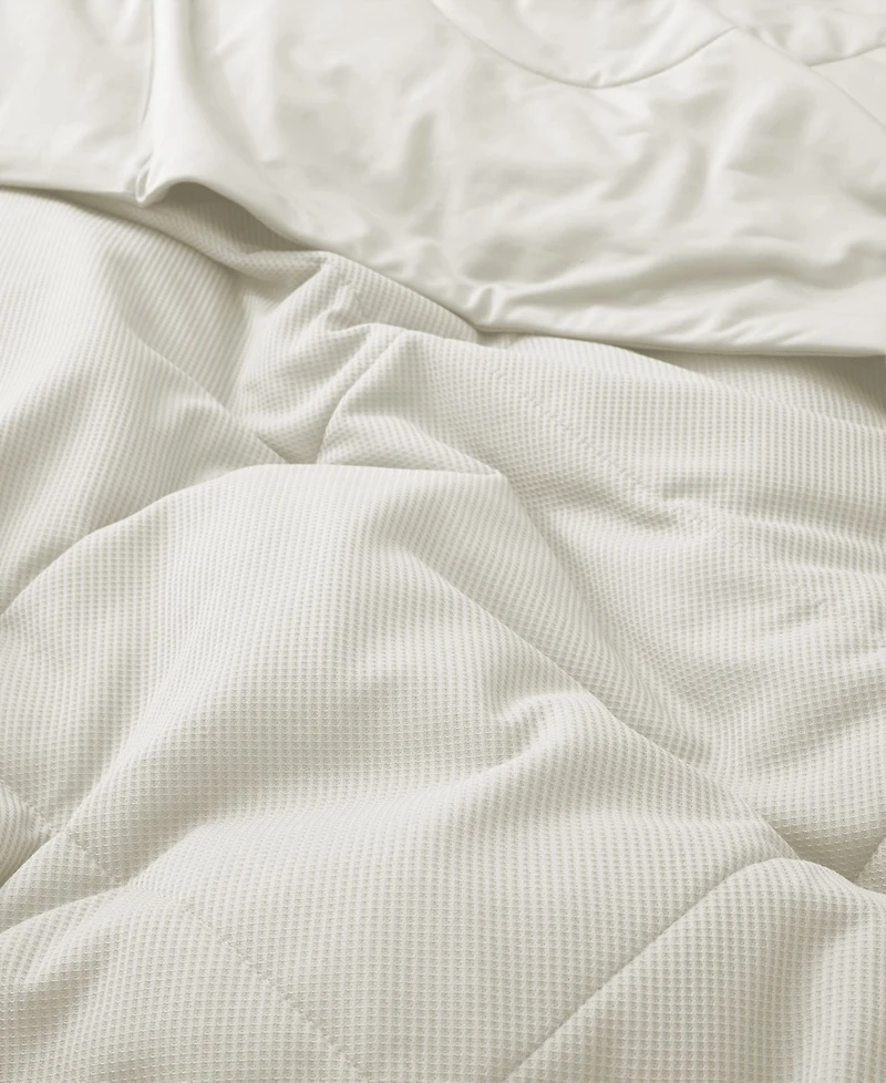 Unikome Waffle Year Ultra Soft Round Reversible Cooling Blanket, Full/Queen