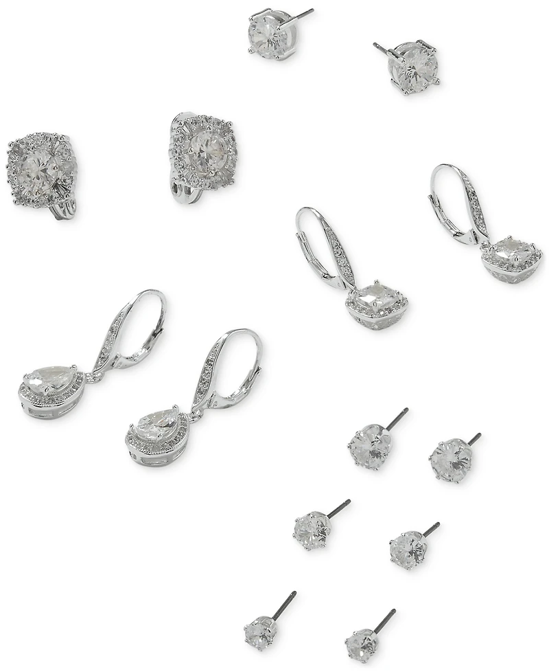 Anne Klein Crystal Stud E-z Comfort Clip-on Earrings