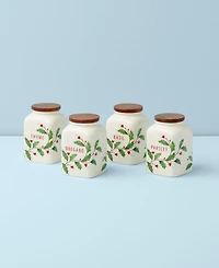Lenox Holiday Cooking Spice Jars, Set of 4