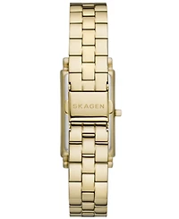 Skagen Women's Hagen Quartz Three Hand Gold-Tone Stainless Steel Watch, 22mm