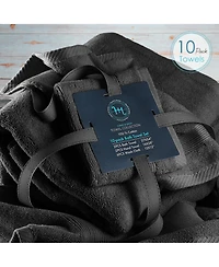 Luxury Soft 10-Piece Towel Set – 600 Gsm 100% Combed Cotton | 2 Bath Towels, Hand Towels & 6 Washcloths