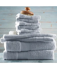 Luxury Soft 10-Piece Towel Set – 600 Gsm 100% Combed Cotton | 2 Bath Towels, Hand Towels & 6 Washcloths