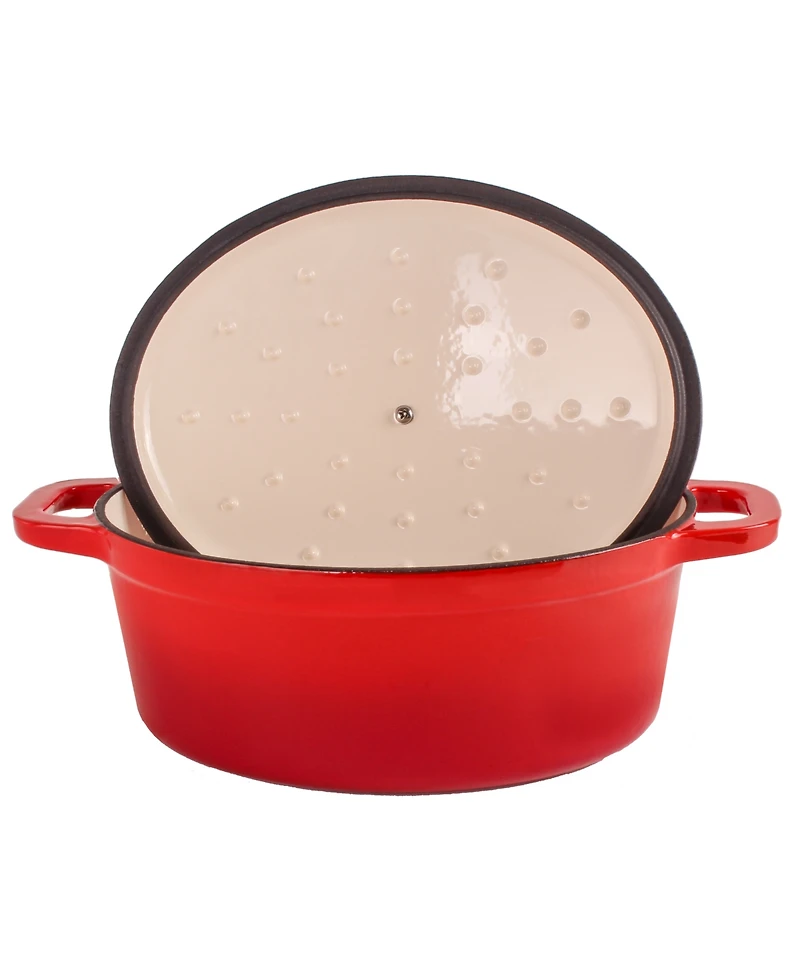 BergHOFF Neo 4pc Cast Iron Cookware Set, Grill Pan, Fry Pan & Oval Dutch Oven