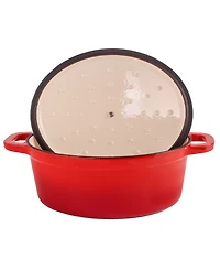 BergHOFF Neo 4pc Cast Iron Cookware Set, Grill Pan, Fry Pan & Oval Dutch Oven