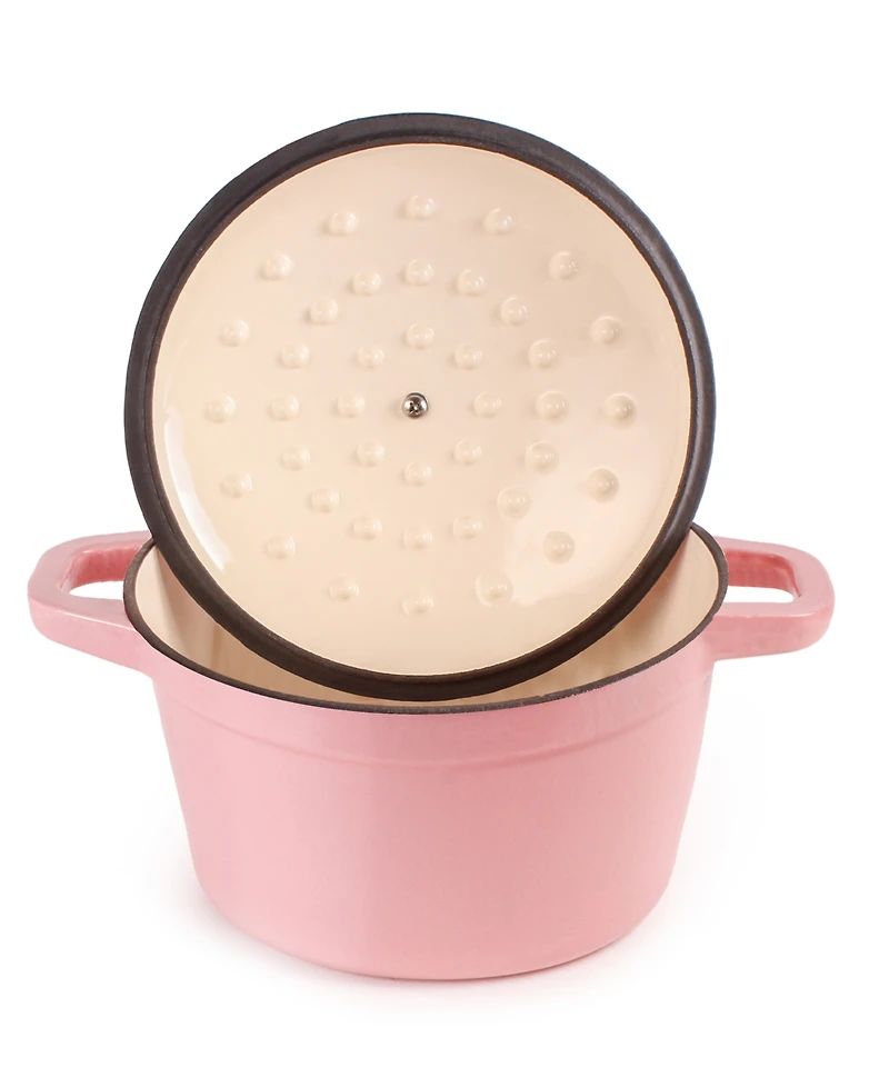 BergHOFF Neo 5pc Cast Iron Dutch Oven Set with 10" Fry Pan, 3qt. & 5qt.