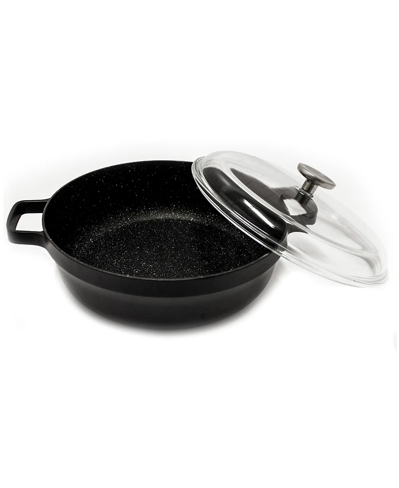 BergHOFF Gem 4Pc Nonstick Cast Aluminum Cookware Set, Fry pan, Grill Pan & Saute Pan