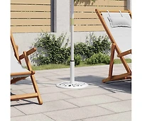 Umbrella Base White 15.7"x15.7"x12.6" Cast Iron