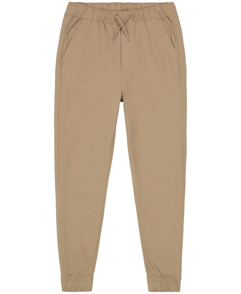 Nautica Big Boys Uniform Evan Tapered-Fit Stretch Joggers with Reinforced Knees
