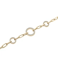 Wrapped in Love Diamond Circles Paperclip Link Bracelet (1/2 ct. t.w.) in 14k Gold, Created for Macy's