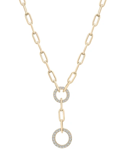 Wrapped in Love Diamond Circle 17" Lariat Necklace (1/2 ct. t.w.) in 14k Gold, Created for Macy's