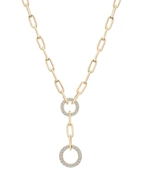 Wrapped in Love Diamond Circle 17" Lariat Necklace (1/2 ct. t.w.) in 14k Gold, Created for Macy's