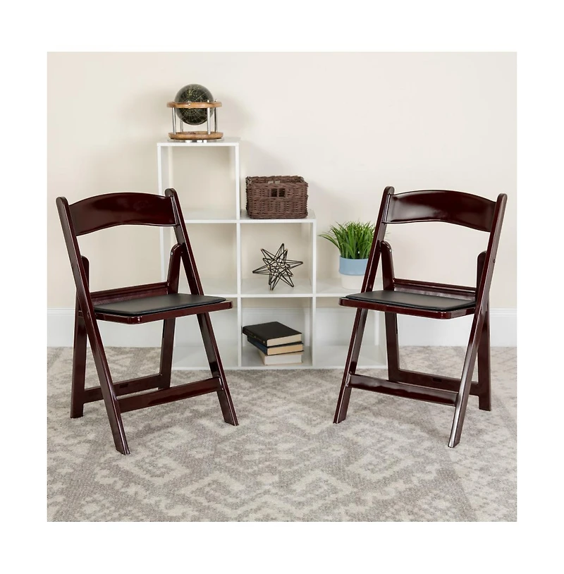 Folding Chair - Resin– 2 Pack 800Lb Weight Capacity Event Chair