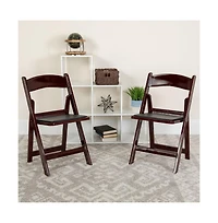 Folding Chair - Resin– 2 Pack 800Lb Weight Capacity Event Chair