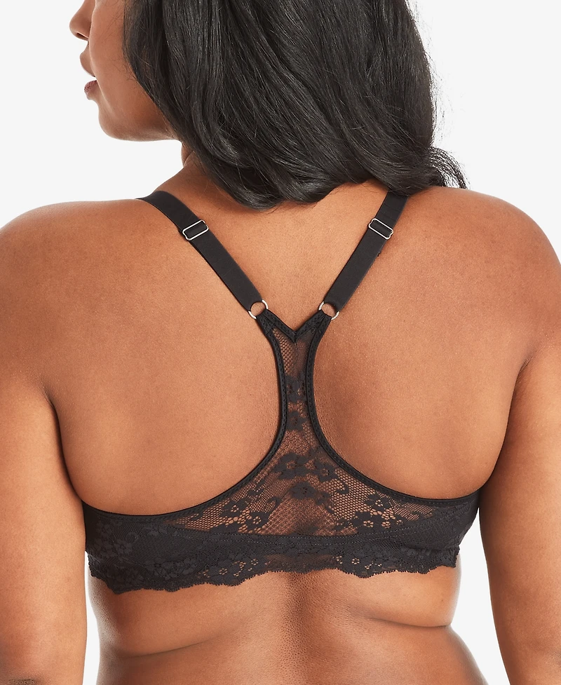 Maidenform One Fab Fit Lace T-Back Shaping Underwire Front Close Bra 7112