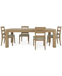 Davie Rectangular 5pc Dining Set (Table & 4 Ladder Side Chairs)