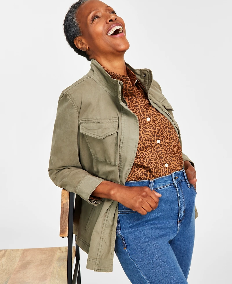 Style & Co Women's Curvy Straight-Leg High Rise Jeans, Created for Macy's