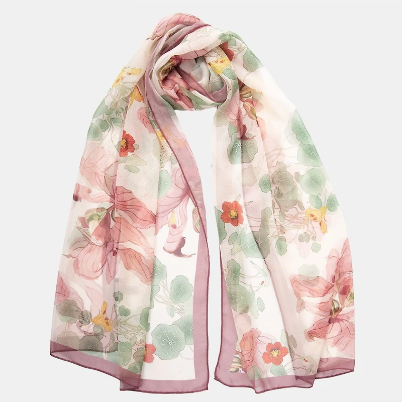 Monique - Long Sheer Silk Scarf for Women