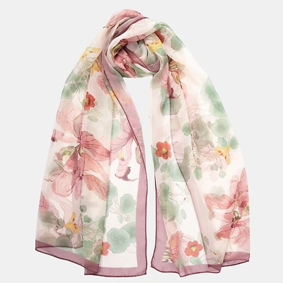 Monique - Long Sheer Silk Scarf for Women